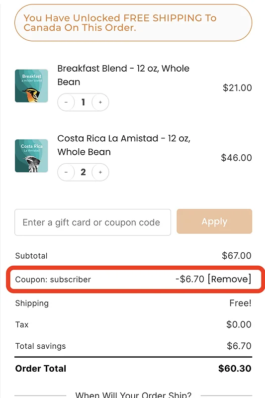 subscriberrewards – Birds and Beans Coffee Roasters